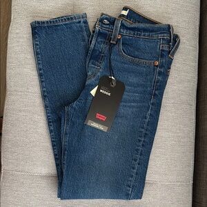 Levi's Premium Dark Blue Wedgie Jeans NWT 

Size 24